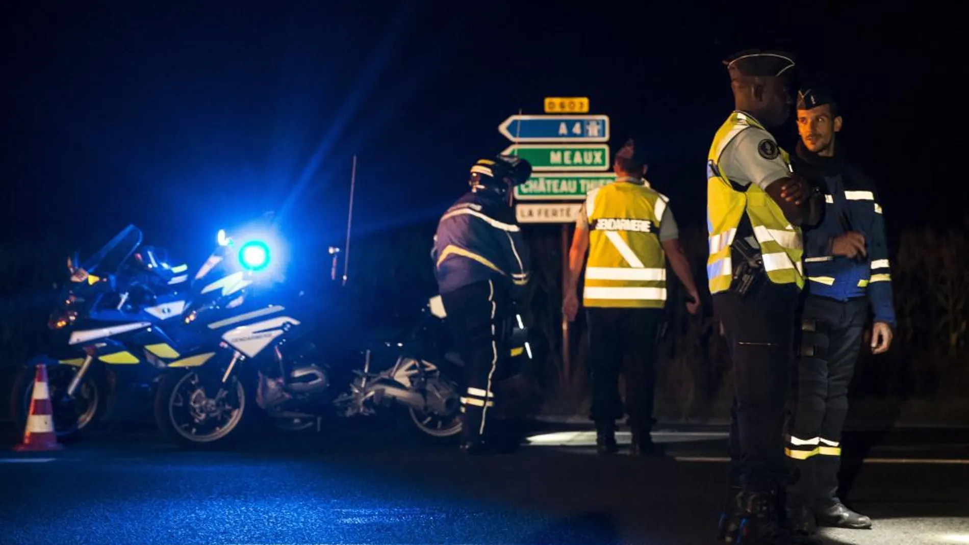Control de la Gendarmería francesa tras un incidente de circulación