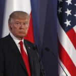 El presidente estadounidense, Donald Trump, en Varsovia, Polonia