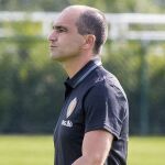 El entrenador belga, el español Roberto Martínez durante un entrenamiento. EFE/Stephanie Lecocq