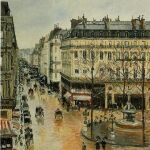 “Rue Saint-Honoré por la tarde. Efecto de lluvia”, de Camille Pissarro