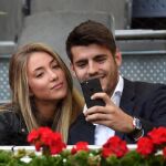 Alice Campello junto a Álvaro Morata en el Madrid Masters Series de 2017
