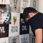 Marvin Henriques Correia tras su detención. En la imagen pequeña, una foto suya