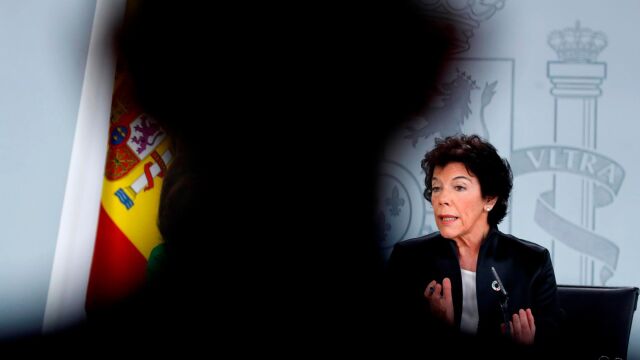 Isabel Celaá en rueda de prensa tras el Consejo de Ministros