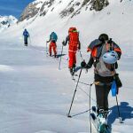 Parte del equipo de esquiadores de fondo que fallecieron el pasado sábado en Suiza.