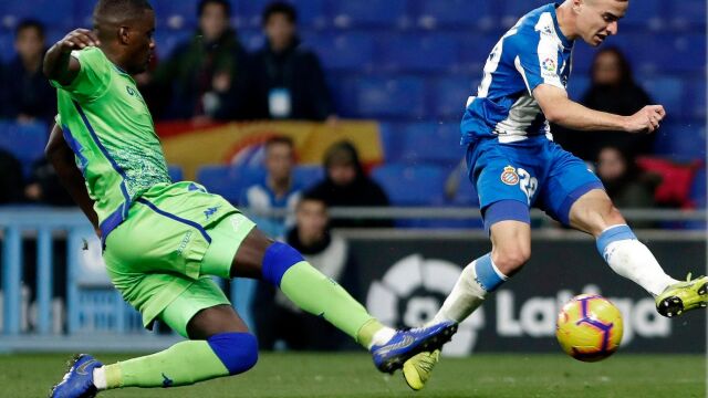 Adrià Pedrosa con el Espanyol.