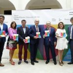 Autoridades y responsables del museo, ayer en la presentación de los contenidos educativos