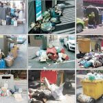 Imágenes de la acumulación de basura en algunas calles de Usera como las de Nicolás Sánchez, Elisa, Eugenio Caxes, Santa María de la Cabeza, Marcelo Usera o San Magín, entre otras