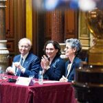Ada Colau en la presentación de la Asociación 50 a 50 que nace para lograr la paridad en órganos públicos y privados