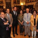 El presidente de la Asociación, Jesús Corrales; el alcalde de la ciudad, Óscar Puente; Pablo Trillo; Luis Antonio Gómez y concejales del Ayuntamiento
