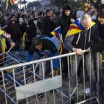 Protestas ante el Parlament