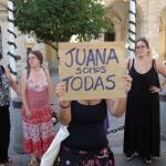 Una de las muchas concentraciones que ha habido a favor de Juana Rivas