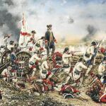«Por España y por el Rey, Gálvez en América», obra de Augusto Ferrer-Dalmau, que recoge al militar español en la batalla de Pensacola