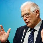 El ministro de Asuntos Exteriores, Josep Borrell, que mantuvo un encuentro en Madrid con el ministro de Asuntos Exteriores de Jordania, Ayman Al-Safadi. EFE/ Mariscal
