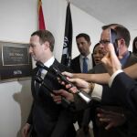 Mark Zuckerberg a su llegada al Capitolio donde se ha reunid con legisladores