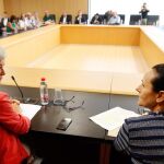 La consellera de Justicia, Gabriela Bravo y la presidenta del TSJ, Pilar de la Oliva, presidieron la reunión