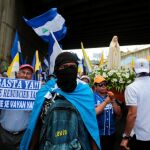 Marcha en apoyo a la Iglesia católica en Managua