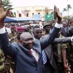 El nuevo líder de la R. Centroafricana, Michel Djotodia en las calles de Bangui el pasado 30 de marzo de 2013.