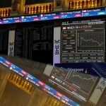 Vista de un panel de la Bolsa española esta semana