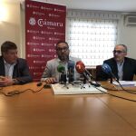 E. P. El presidente de la Cámara de Comercio de Murcia, Miguel López Abad, ayer durante la presentación del Boletín de Coyuntura Económica