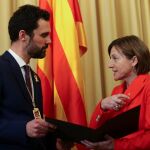Frocadell y Roger Torrent.