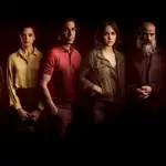 De izda. a dcha., Pepón Nieto, Macarena Gomez, Miguel Ángel Silvestre, Megan Montaner, Eduard Fernandez y Manolo Soto