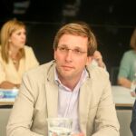 El lider del PP en el Consistorio madrileño, ayer, durante la reunión del Comité Ejecutivo