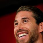 El capitán de la selección española de fútbol, Sergio Ramos]