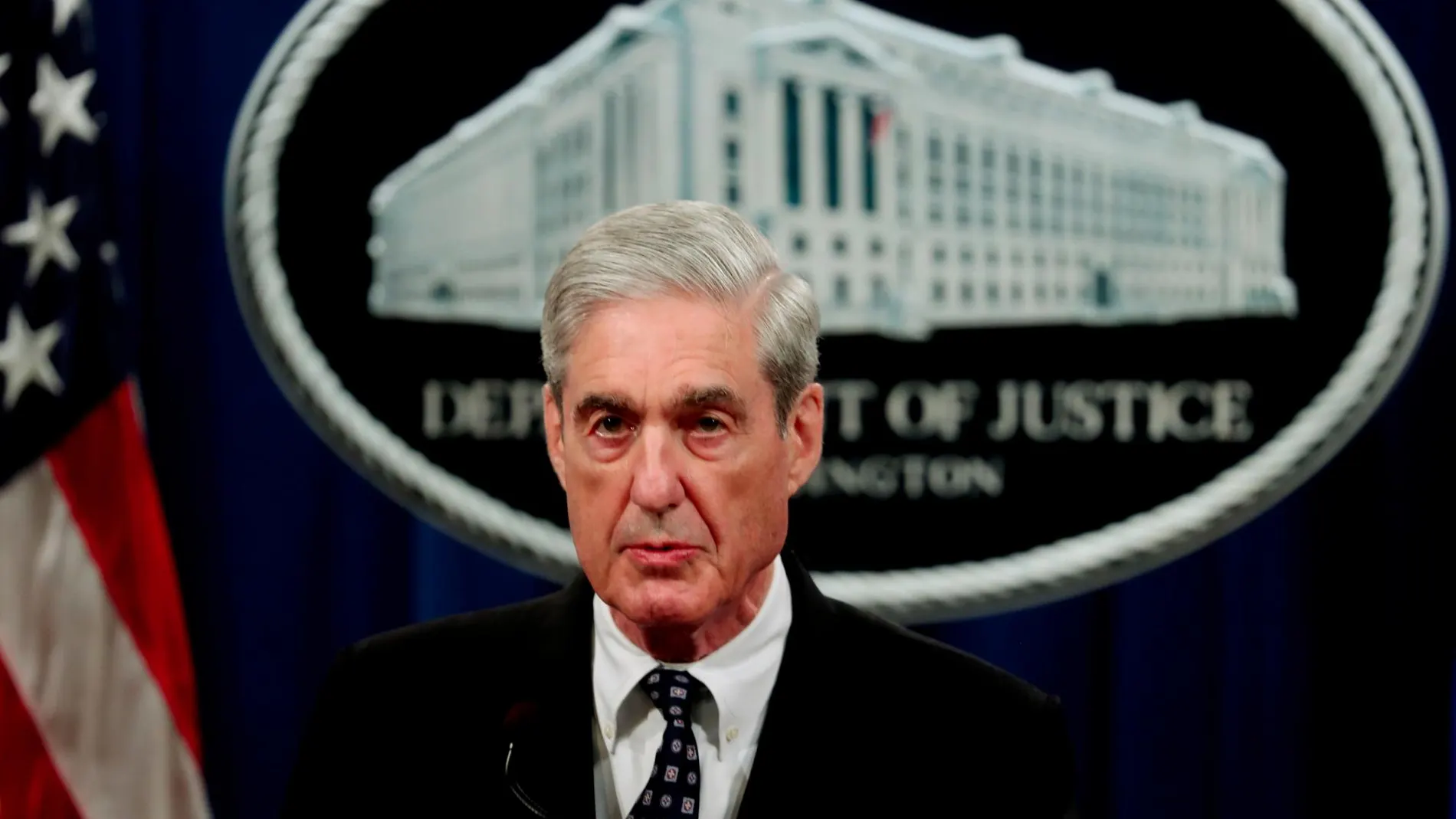 El fiscal especial Robert Mueller en el Departamento de Justicia/ Reuters
