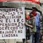 Manifestación de pensionistas en Bilbao