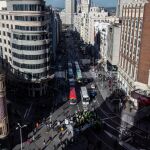 Imagen de la Gran Vía a la altura de la plaza de Callao.