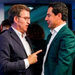 Juanma Moreno y Alberto Núñez Feijóo son los dos grandes barones del PP actualmente / Foto: Efe