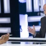 Alfredo Pérez Rubalcaba, en el programa El Objetivo que dirige la periodista Ana Pastor