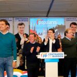 Acto celebrado en Burgos con la presencia del presidenta de la Junta, Juan Vicente Herrera que respaldó a Fernández Mañueco, en una cita en la que estuvieron también presentes Raúl Ibáñez, Javier Lacalle y César Rico