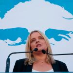 Marimar Blanco en un homenaje a su hermano Miguel Ángel, asesinado por ETA