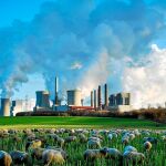 Varias columnas de humo salen de las chimeneas de la planta de Neurath en la localidad de Bergheim, en el estado alemán de Baviera / Efe