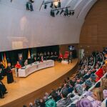 En la imagen, la sala de la Universidad Católica de Valencia donde se celebró la ceremonia