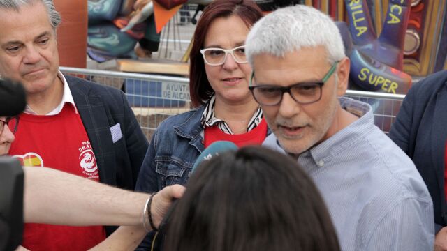 José Andrés Álvarez, número uno de Cs a la Alcaldía de Alcantarilla, en un acto junto a Isabel Franco, líder de la formación naranja en la Región