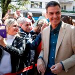 El presidente del Gobierno, Pedro Sánchez, ayer en un acto de campaña en el País Vasco