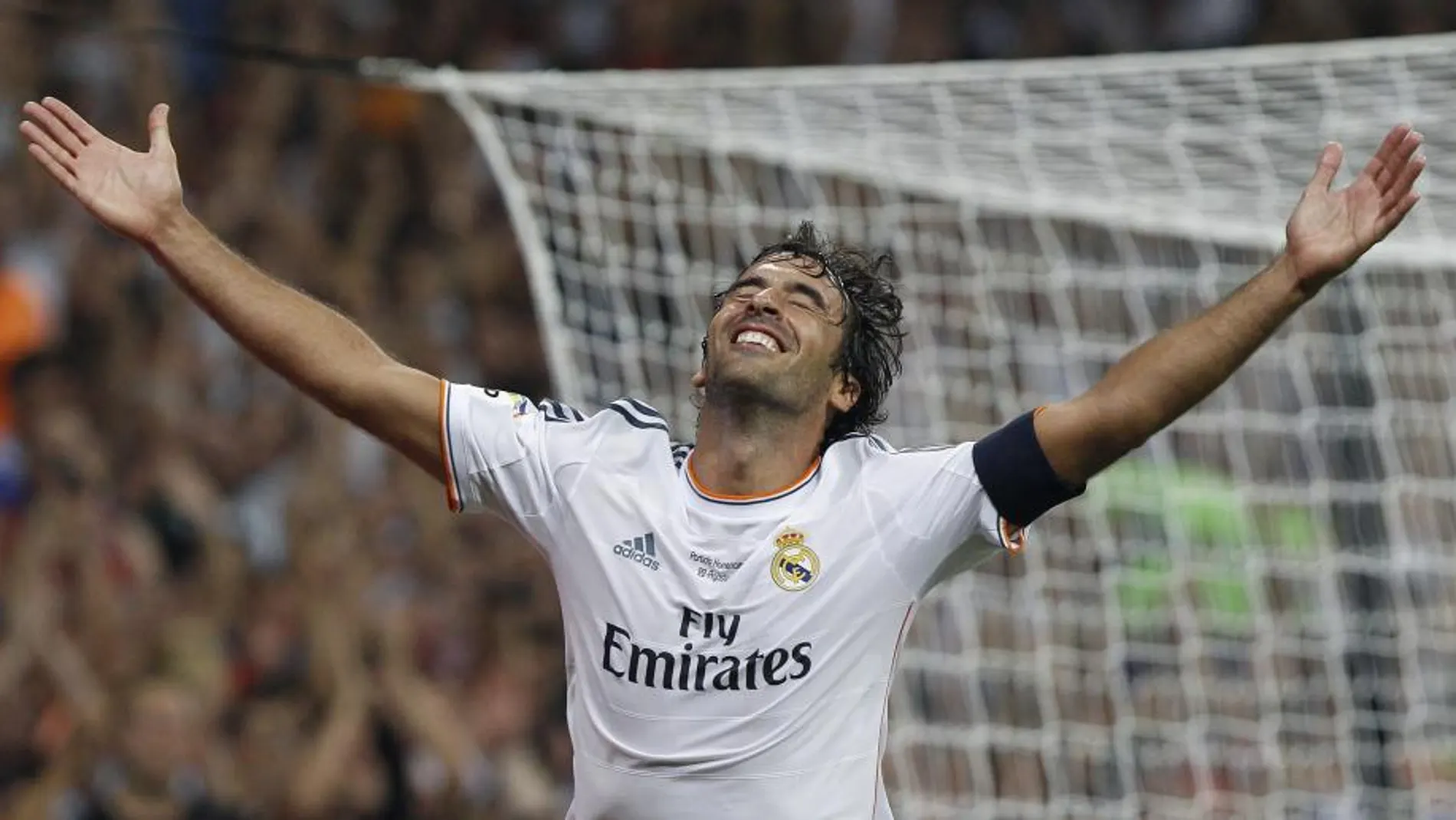 Raúl González con el Real Madrid.