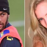 Neymar, junto a Najila Trindale
