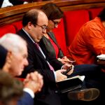 El primer secretario del PSC, Miquel Iceta, en el Parlament