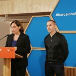 Ada Colau ayer, en plena campaña electoral