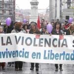 Una de las últimas manifestaciones por las calles de León para denunciar la violencia sexista