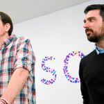 El ex líder de Podemos Madrid, Ramón Espinar, y el Pablo Iglesias, en una imagen de archivo
