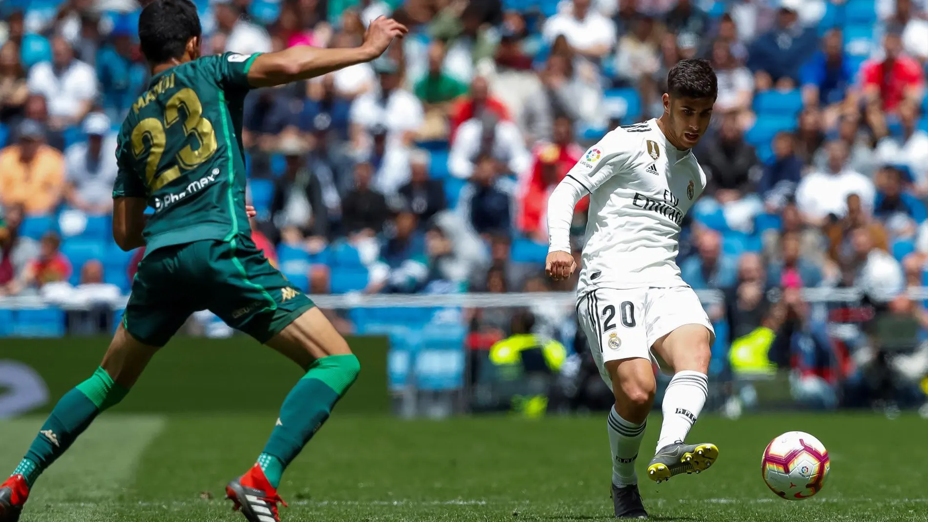 Asensio, en el último encuentro en el Bernabéu