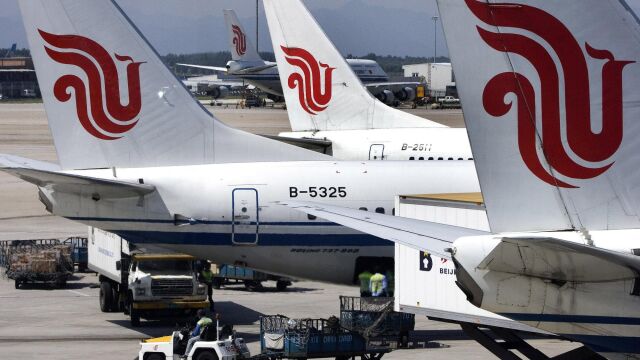Aviones de la compañía Boeing de una aerolínea china