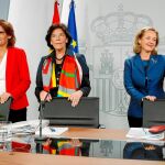La ministra de Industria, la Portavoz y la de Economía en una imagen de archivo