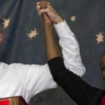 El candidato demócrata a la alcaldía de Nueva York, Bill de Blasio, y su esposa, la escritora, poeta y activista Chirlane McCray.