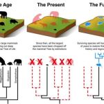 Ilustración sobre la forma en la que los pequeños mamíferos (aquí ejemplificados con una nutria) deberían evolucionar y diversificarse a lo largo de 3 a 5 millones de años para compensar la pérdida de grandes mamíferos. Universidad de Aarhus. Matt Davis