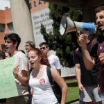 Una de las protestas de alumnos sobre el examen de Matemáticas II